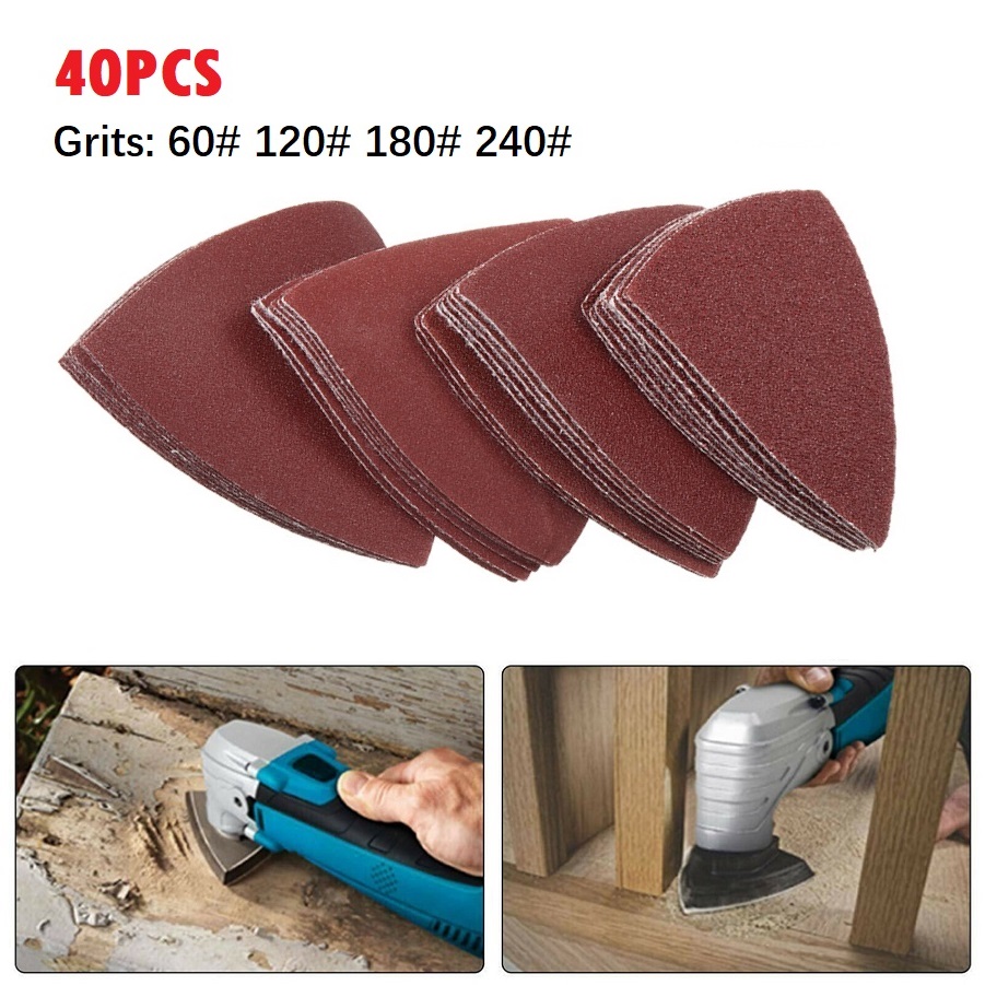 Heavy Equipment And Machinery - 40개 80mm 알루미늄 산화물 삼각형 사포