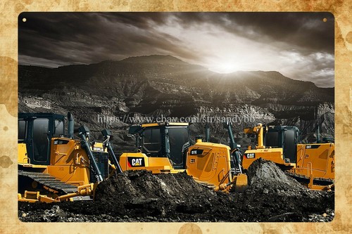 Heavy Equipment Sign - 캐터필러 CAT 중장비 기계 농장 금속