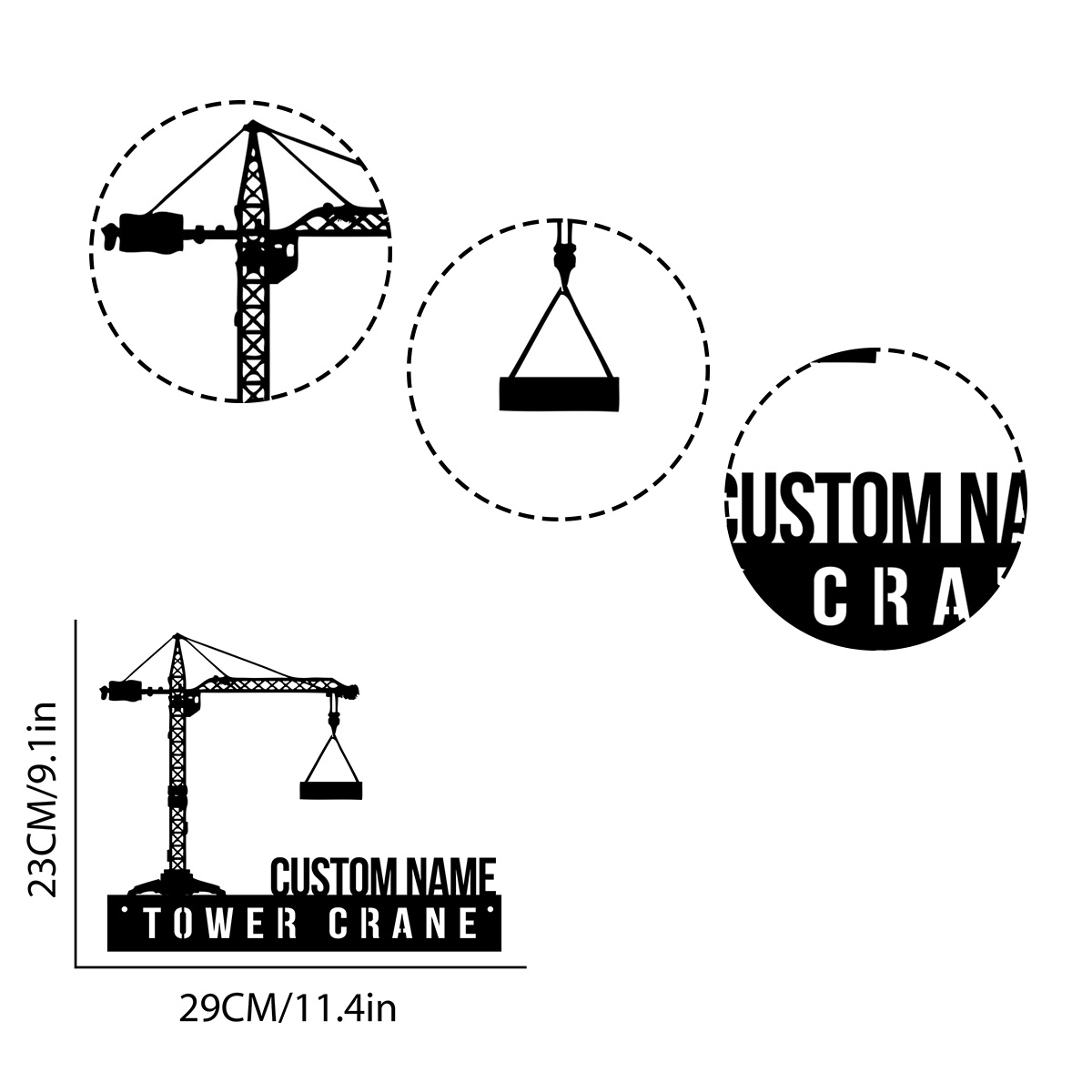 맞춤형 타워 크레인 책상 명판 웨지, 맞춤형 건설 차량 - Heavy Equipment Sign 리뷰 및 가격