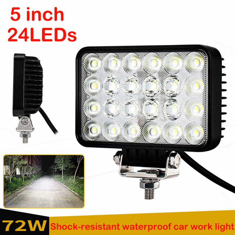 1PC 72W 차량 운전등 LED 스팟 플러드 안개등  - Vehicle Heavy Equipment 리뷰 및 가격