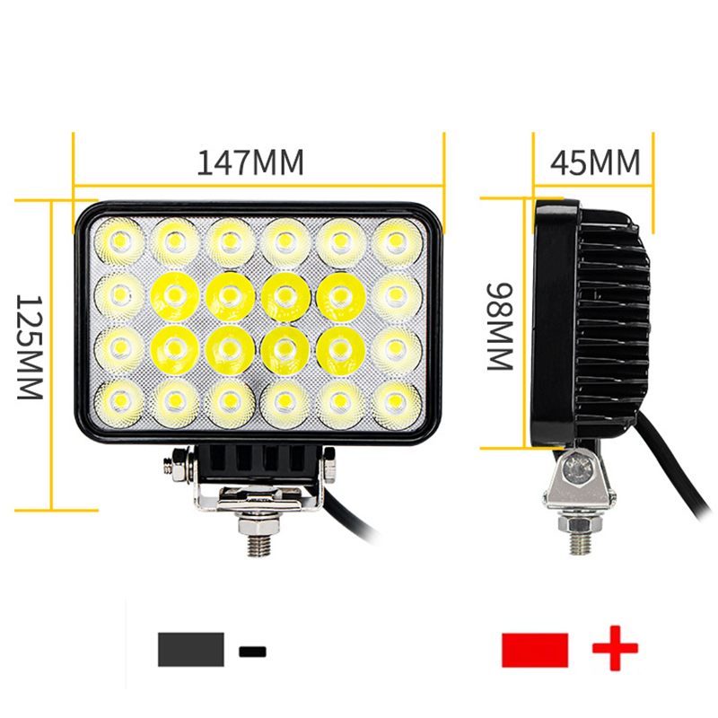 1PC 72W 차량 운전등 LED 스팟 플러드 안개등  - Vehicle Heavy Equipment 리뷰 및 가격