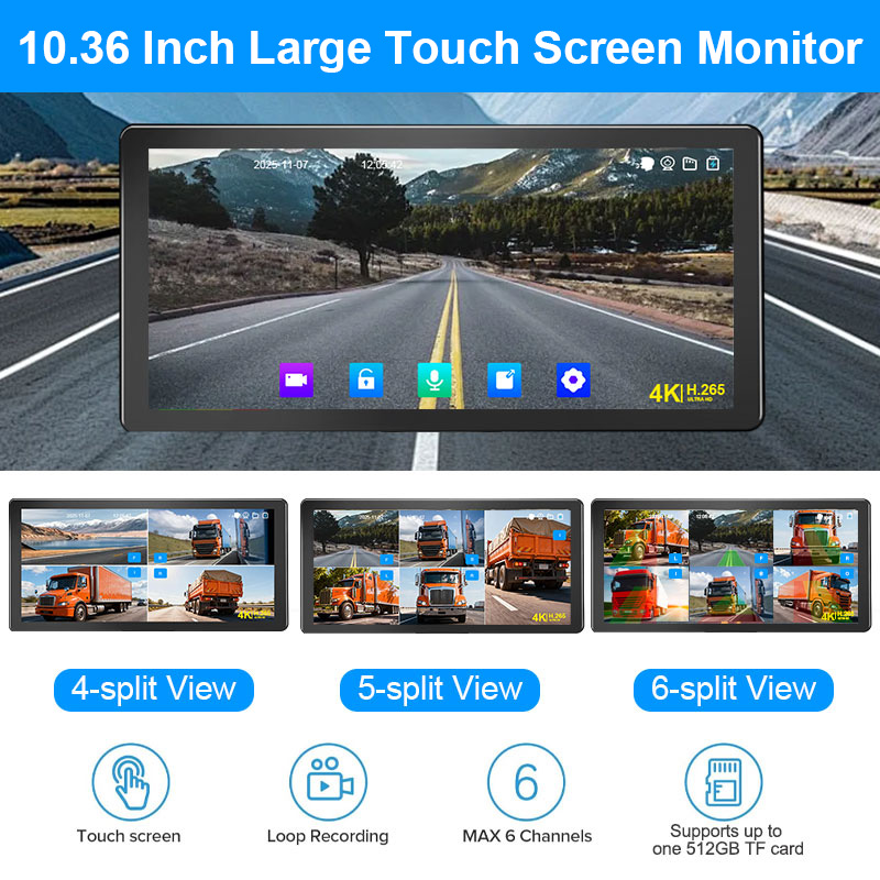 10.36인치 6채널 BSD 사각지대 경보 DVR 모니 - Heavy Equipment Simulator 리뷰 및 가격